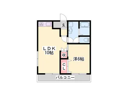 CRESTSAKURA(1LDK/2階)の間取り写真