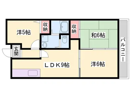 サンハイム多木(3LDK/2階)の間取り写真