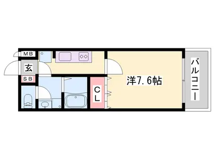 LIEN-リアン-(1K/1階)の間取り写真