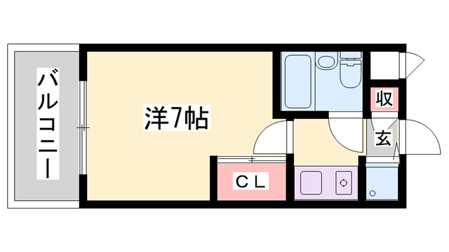 ベルトピア手柄Ⅴ(1K/4階)の間取り写真