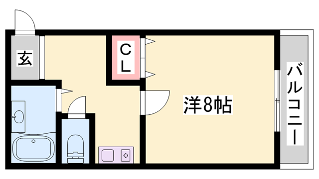ルーキー東条マンション(1K/3階)の間取り写真