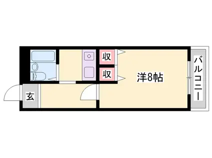 メゾンアライ(1K/3階)の間取り写真