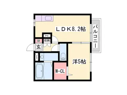 アーバンプラザ(1LDK/1階)の間取り写真