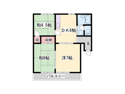 ヴィラ・I(3DK/3階)の間取り写真