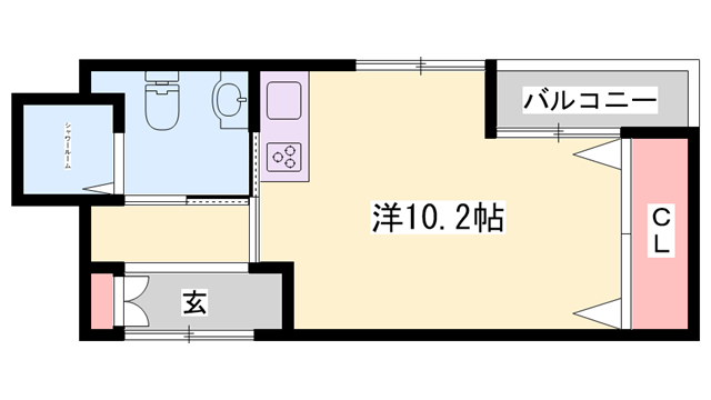クオリティライフ壱番館(ワンルーム/8階)の間取り写真