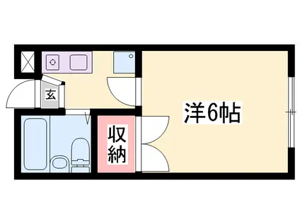 スリーウッド(1K/2階)の間取り写真