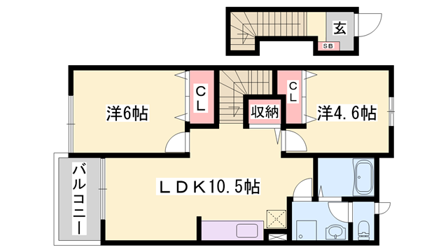 メゾン・エトワール(2LDK/2階)の間取り写真