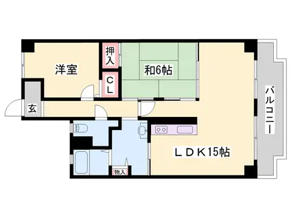 グレーシィ姫路白浜の宮(2LDK/4階)の間取り写真