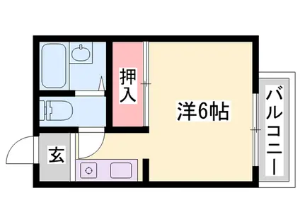 ヒューマンハイツⅠ(ワンルーム/1階)の間取り写真