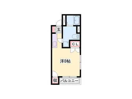 城北興和マンション(ワンルーム/4階)の間取り写真