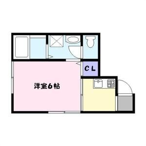 CALME・リーオ(ワンルーム/2階)の間取り写真