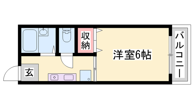 サンライズクイーン(1K/1階)の間取り写真