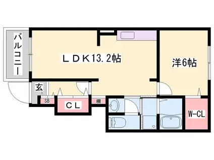 ハイツ グレース(1LDK/1階)の間取り写真