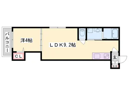 F ASECIA PROPUS(1LDK/3階)の間取り写真