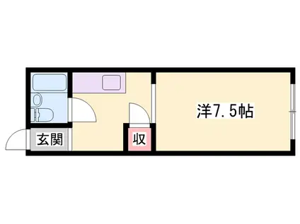 グリーンハイツ篠原(1K/2階)の間取り写真