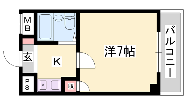 HOUMI北条口(1K/3階)の間取り写真