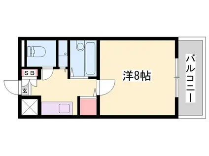 ハイメゾン緑が丘中(1K/1階)の間取り写真