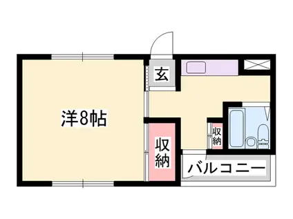 京口アパート(1K/2階)の間取り写真