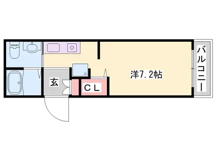 べアーレ(1K/1階)の間取り写真