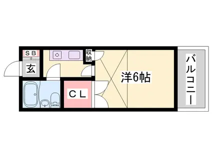 コーポ明日香(1K/1階)の間取り写真