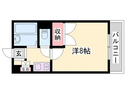 CASA北条(1K/1階)の間取り写真