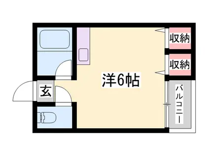 モアセゾン2(ワンルーム/1階)の間取り写真