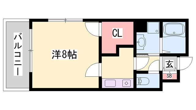 ESレジデンス(1K/6階)の間取り写真