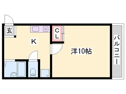 シャインコスモマンション(1DK/1階)の間取り写真