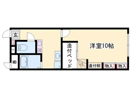 ピ-チャーズ・ビレッジ(1K/2階)の間取り写真