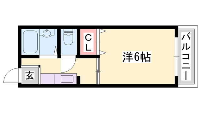アクティ峠(1K/2階)の間取り写真