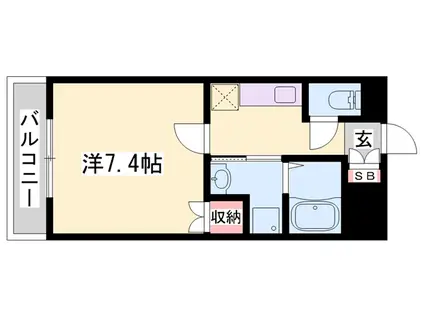 下野田マンションISSEI(1K/1階)の間取り写真