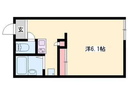 ラ メゾン ド ボヌールⅢ(1K/2階)の間取り写真