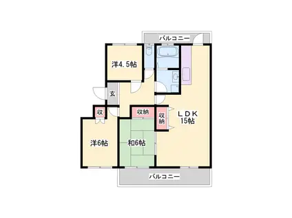 くすのきはうす(3LDK/2階)の間取り写真