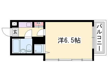 ベルトピア手柄1(ワンルーム/3階)の間取り写真