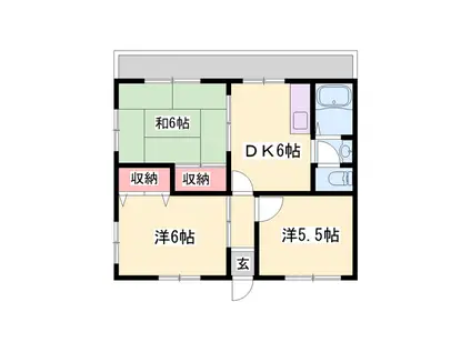 ウインズ土山(3DK/3階)の間取り写真