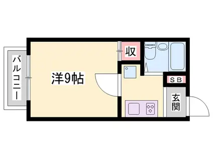 ネオハイツ一色(1K/2階)の間取り写真