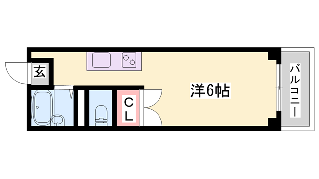 K・HOUSE(ワンルーム/1階)の間取り写真