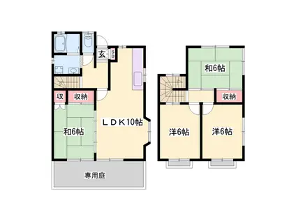 播但線 野里駅 徒歩36分 2階建 築32年(4LDK)の間取り写真