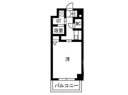 ブルーム土山(1K/4階)の間取り写真