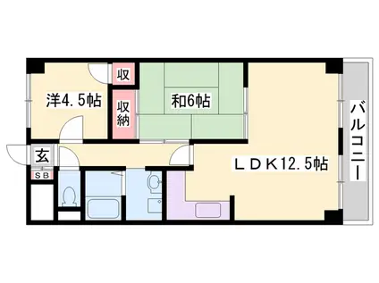 ソフィア21千鳥(2LDK/2階)の間取り写真