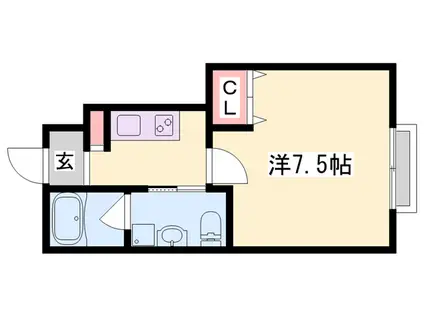 MOMENT・COCO(1K/1階)の間取り写真
