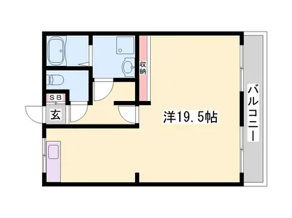 三宅マンション(ワンルーム/2階)の間取り写真