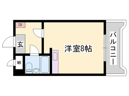 メゾンYS(ワンルーム/1階)の間取り写真