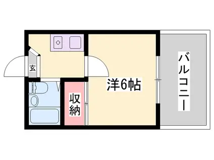 RINKY GARDENⅡ(1K/1階)の間取り写真