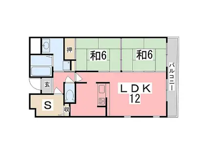 シティガーデン広畑(3LDK/3階)の間取り写真