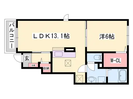フォルシュ(1LDK/1階)の間取り写真
