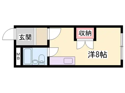 シュロス宮西(ワンルーム/2階)の間取り写真