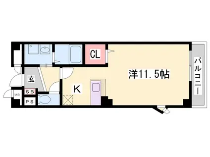 KS LIFE(1K/1階)の間取り写真