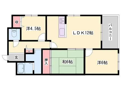 サンコウビル(3LDK/2階)の間取り写真