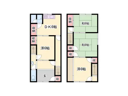 山陽電気鉄道本線 伊保駅 徒歩6分 2階建 築63年(4DK)の間取り写真